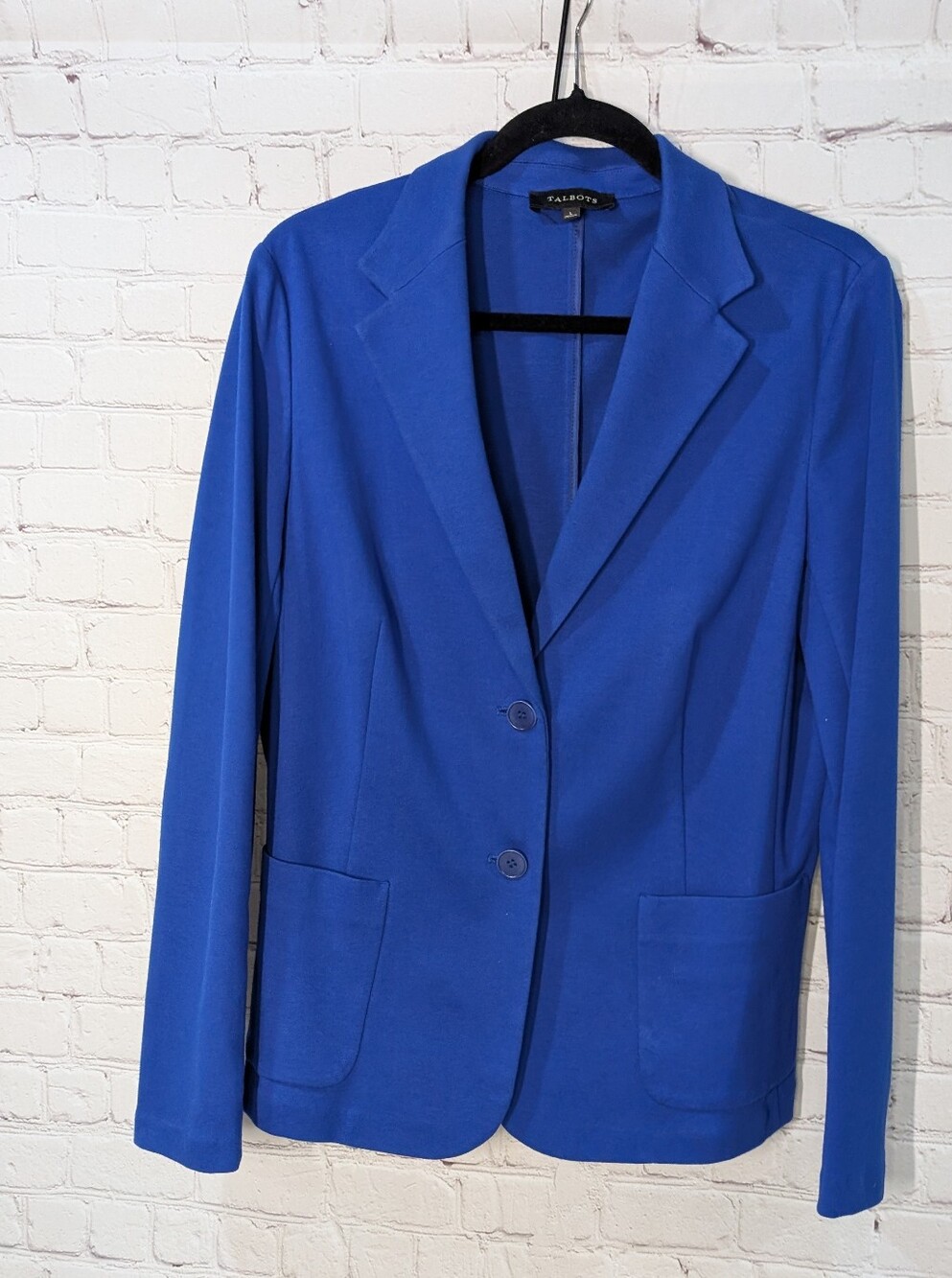 Talbots Cobalt Blue Two-Button Tailored Blazer